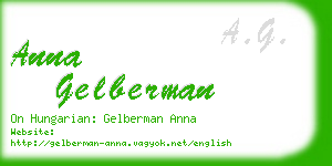 anna gelberman business card